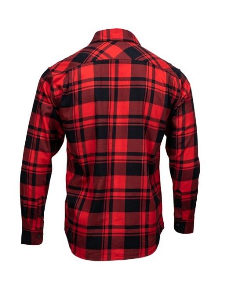 red black flannel shirt