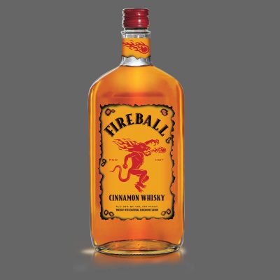 Download Fireball Bottle on Gray Background