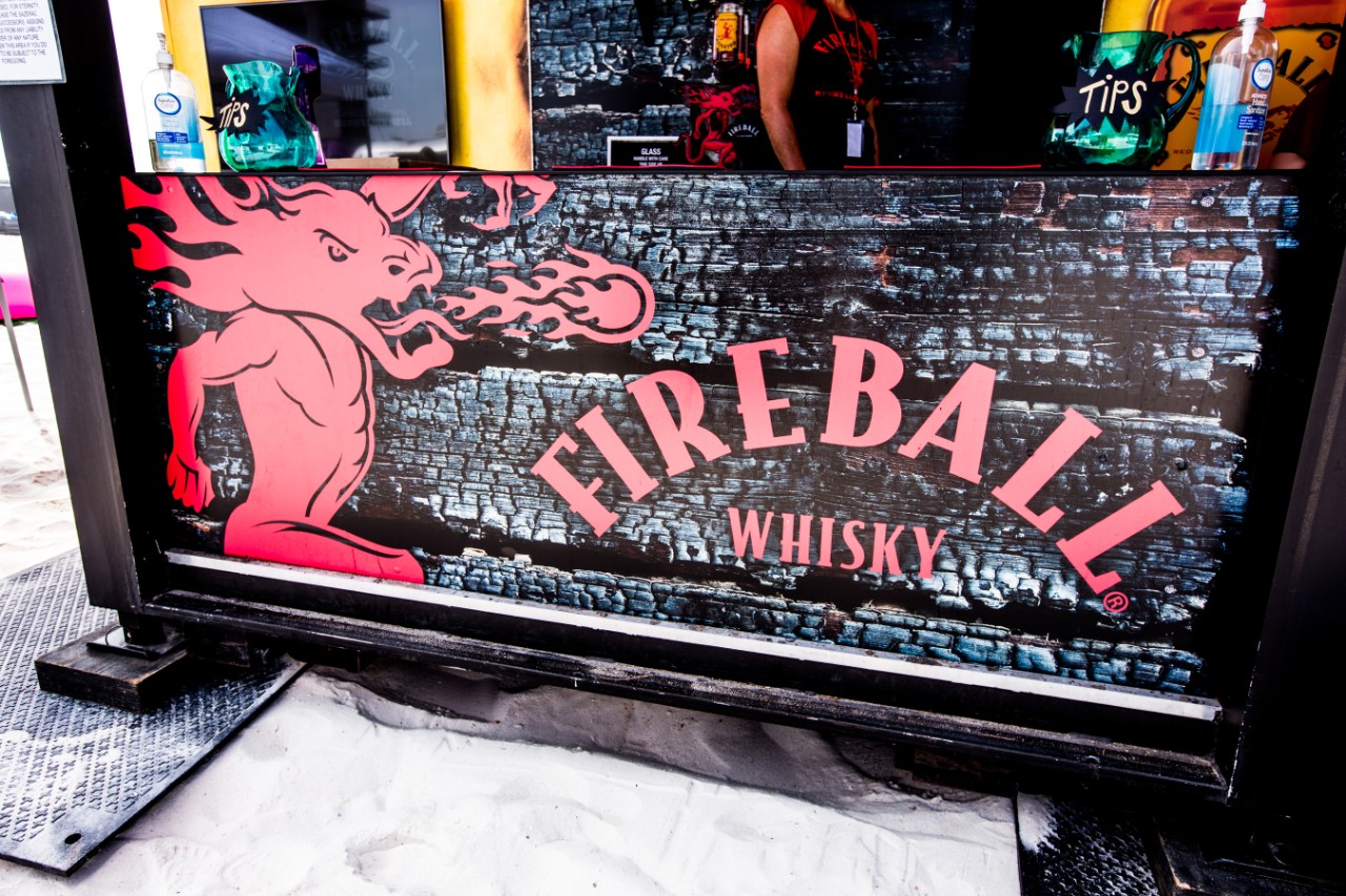 Large Fireball sidewalk sign