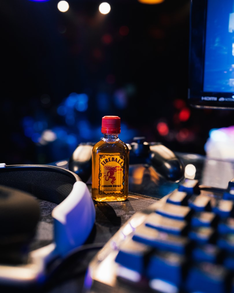 Fireball 50ml on game table